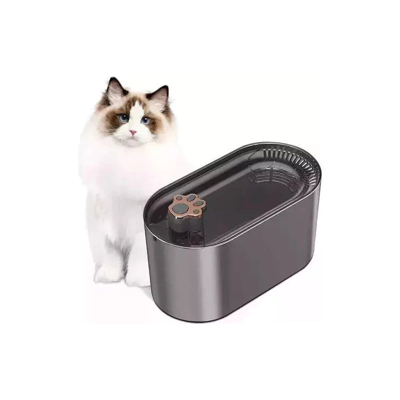 Fuente De Agua Eléctrica Lujo Usb Automática Para Mascotas Gris Oscuro